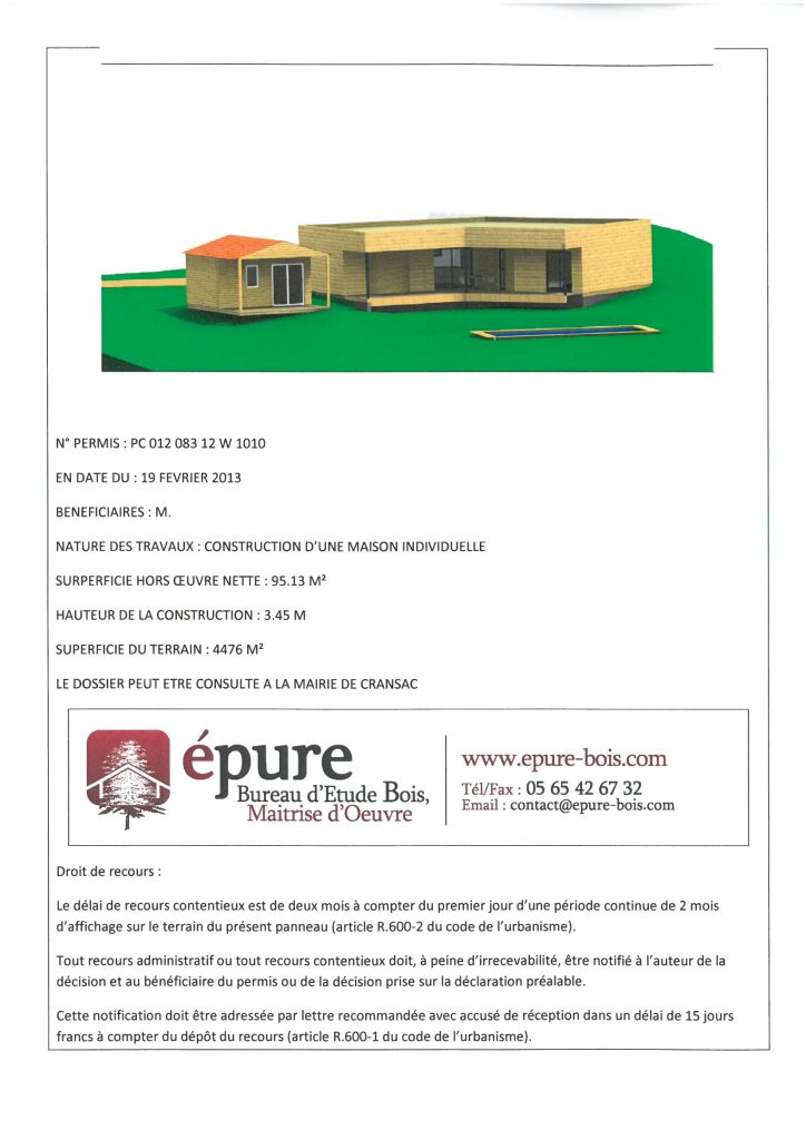 maison ossature bois cransac épure construction bois